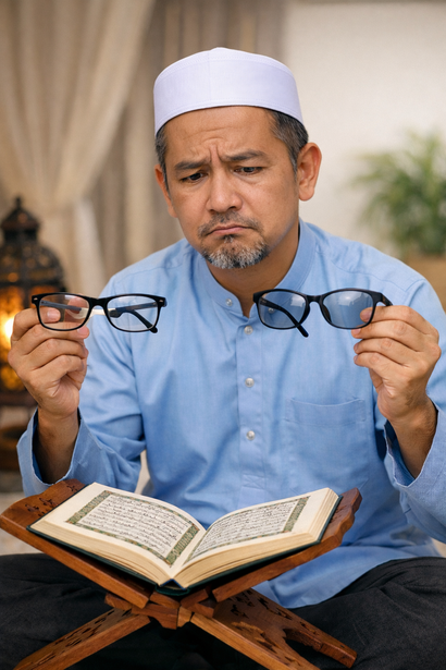 Perlu buka pakai cermin mata setiap kali membaca